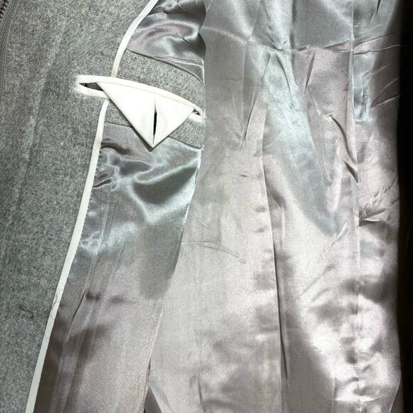 J Crew Gray Stadium Cloth Wool Cocoon Zippered Coat 00 - Picture 6 of 12